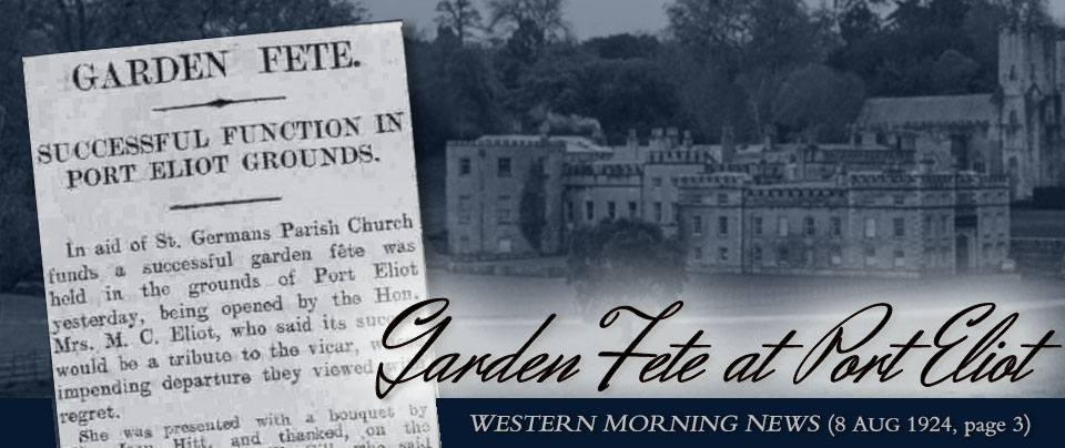 1924 Port Eliot Garden Fete Banner